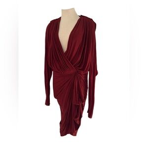 Lanvin Deep Red Long Sleeve Dress
